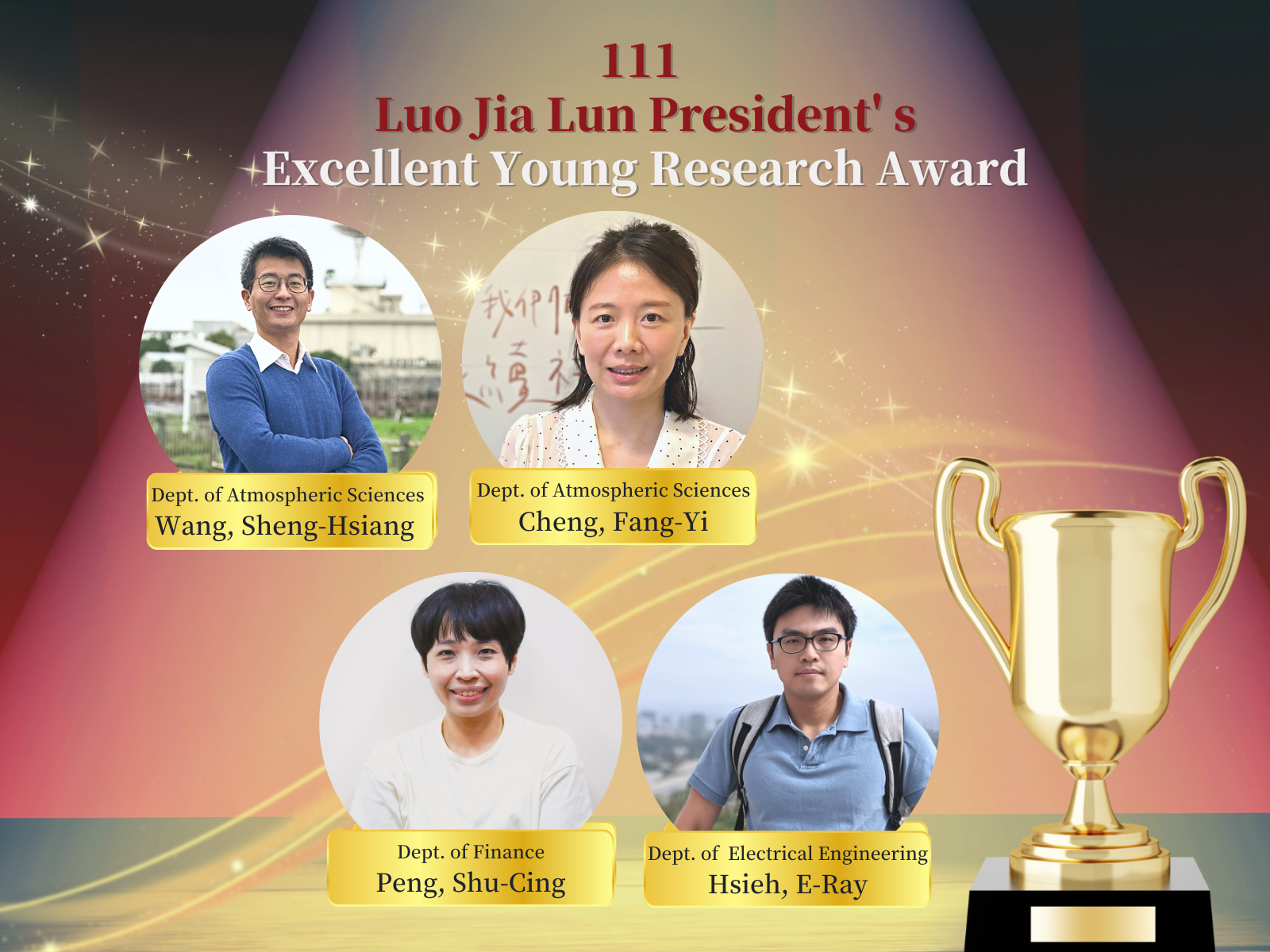 111 Luo Jia Lun President's Excellent Young Research Award