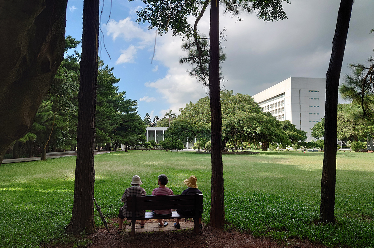 Professor Chou Hsien-Ter at the Department of Civil Engineering won third place for his “A Rest Between Pines.” Photo by Chou Hsien-Ter