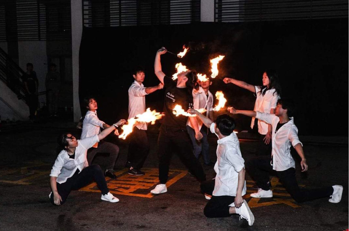 The Fire Dance Art Club from NCU was awarded the “Best Club Feature Award.” Photo courtesy: Fire Dance Art Club
