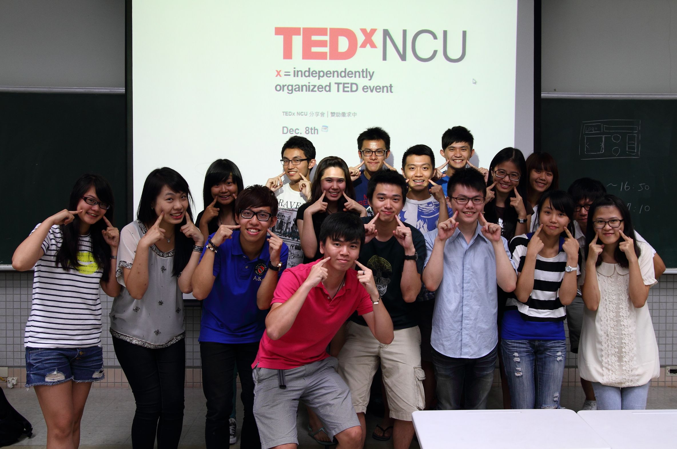 TEDx NCU 結合了許多志同道合的夥伴，經過網路與影片行銷中大。照片TEDx NCU提供
