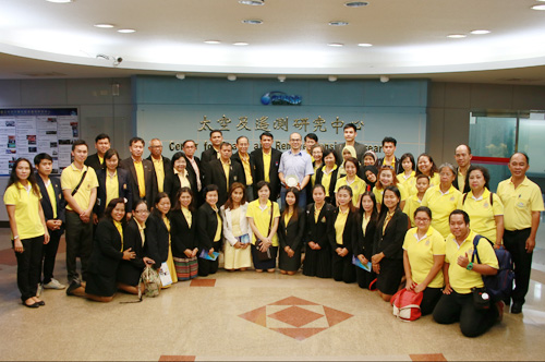 泰國數學科學與科技教師協會參觀本校太空及遙測研究中心，了解衛星科技。GLOBE Program Taiwan計畫辦公室提供