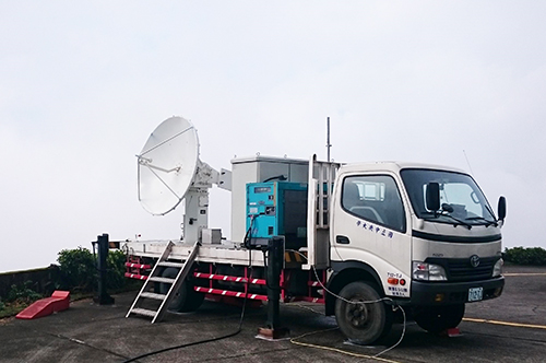 The TEAM-R, sponsored by the Ministry of Science and Technology (MOST) and NCU, is equipped with the Mobile Dual Polarization Doppler Weather Radar.