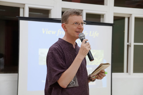Prof. Roland Kirschner, who has a great passion for Chinese culture, gave an opening speech. Photo by Chen Ju-chih