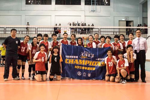 NCU Women’s Volleyball Team The Two-time Champion of University Volleyball League of 2017